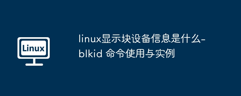 blkid命令用途及使用教程