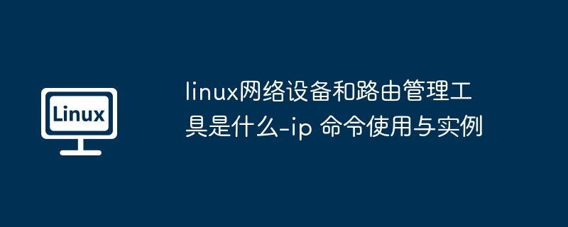 Linuxip命令详解与使用教程