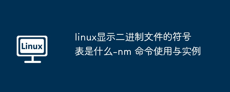 Linux下nm命令查看二进制符号表详解