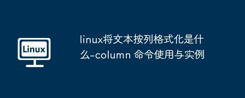 Linuxcolumn命令详解：文本列格式化技巧