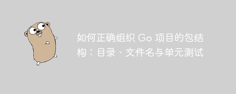 如何正确组织 Go 项目的包结构：目录、文件名与单元测试