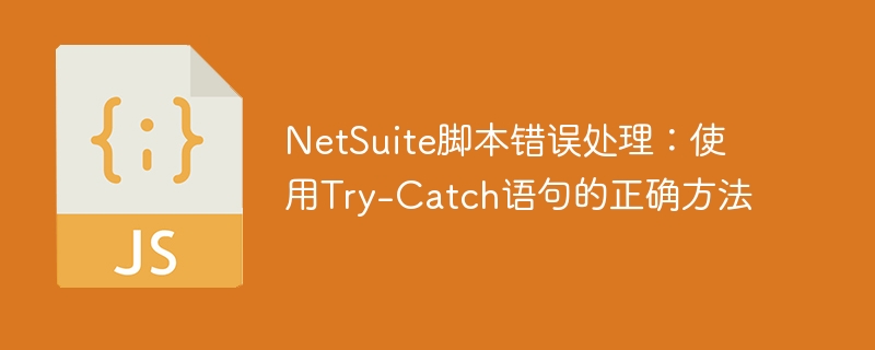 NetSuite脚本错误处理：使用Try-Catch语句的正确方法