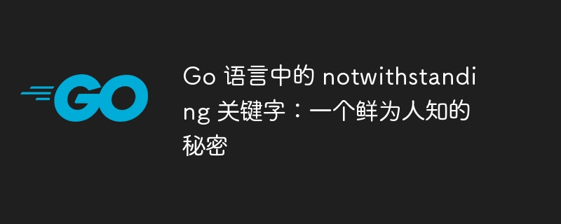 Go语言notwithstand隐藏用法解析