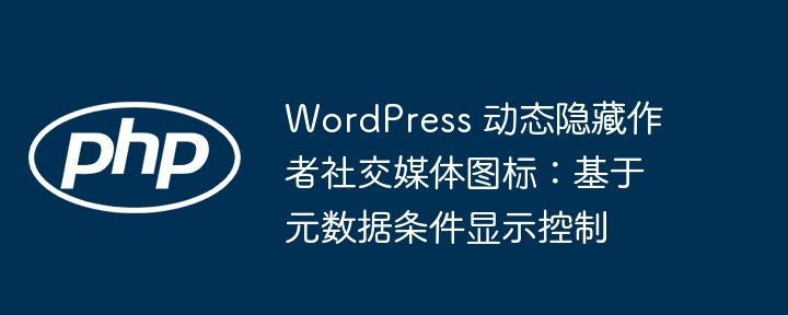 WordPress隐藏作者社交图标：按元数据控制显示
