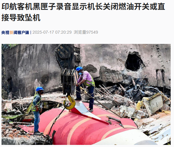 印航客机黑匣子录音曝光：机长关油门致坠机