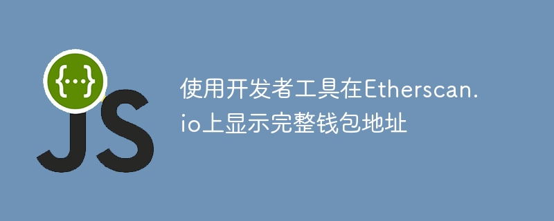 开发者工具如何显示完整钱包地址