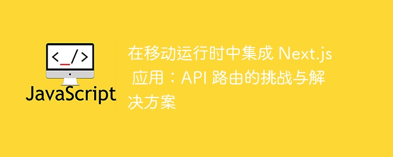 Next.jsAPI路由问题与解决方法