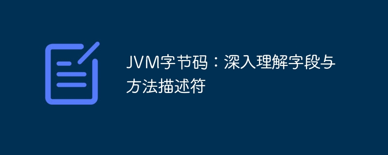 JVM字节码：字段与方法描述符详解