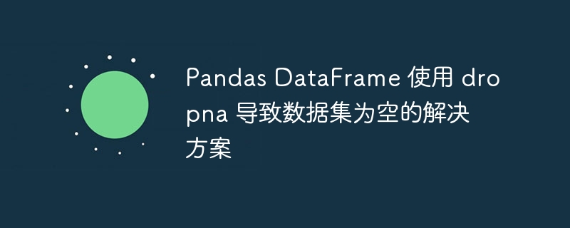 Pandasdropna数据为空怎么解决