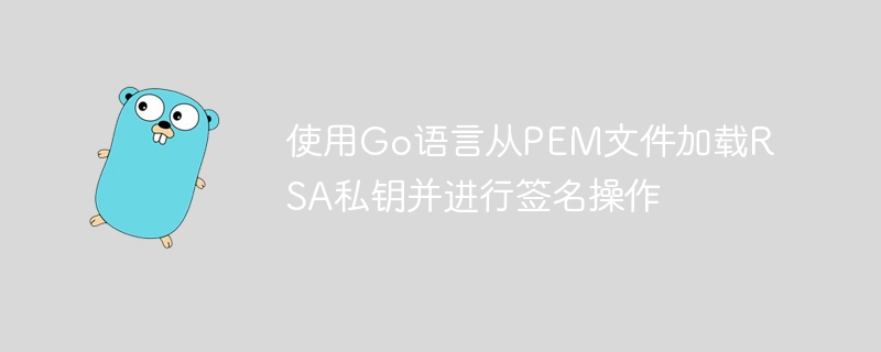 Go加载RSA私钥签名教程