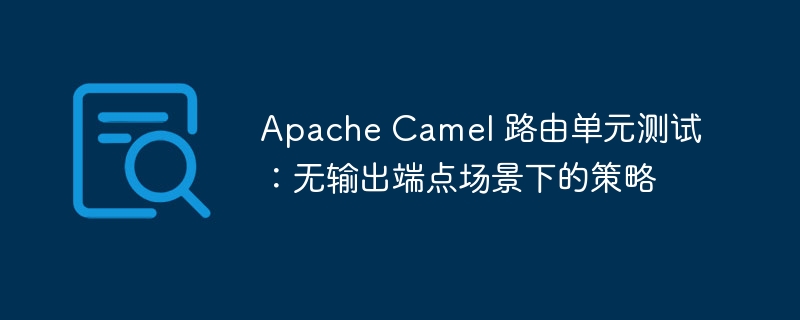 ApacheCamel路由测试无输出端点解决方法