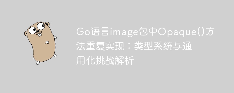 Go语言image包中Opaque()方法重复实现：类型系统与通用化挑战解析
