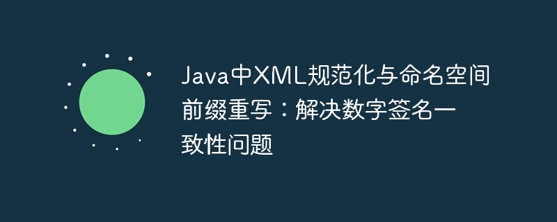 Java中XML规范化与命名空间前缀重写：解决数字签名一致性问题