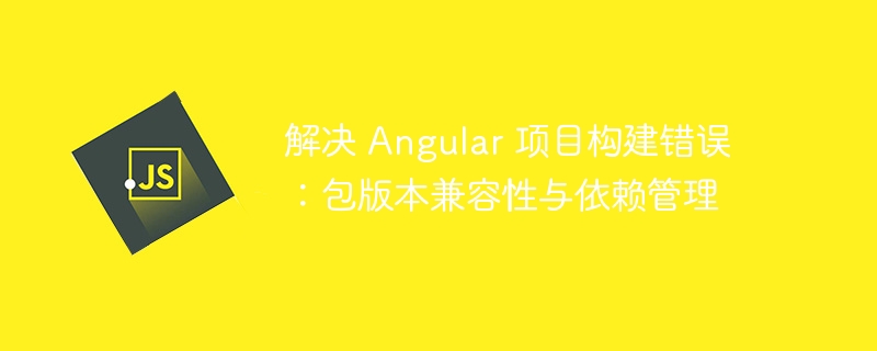 解决 Angular 项目构建错误：包版本兼容性与依赖管理
