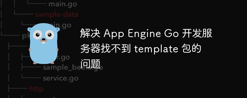 解决 App Engine Go 开发服务器找不到 template 包的问题