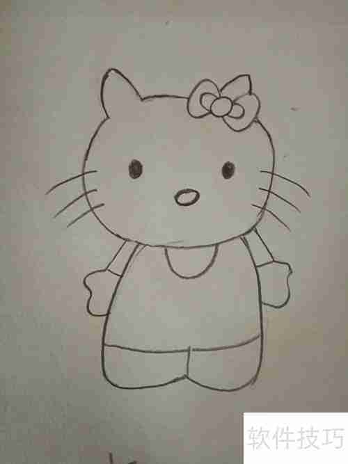 丑萌Hello Kitty简笔画