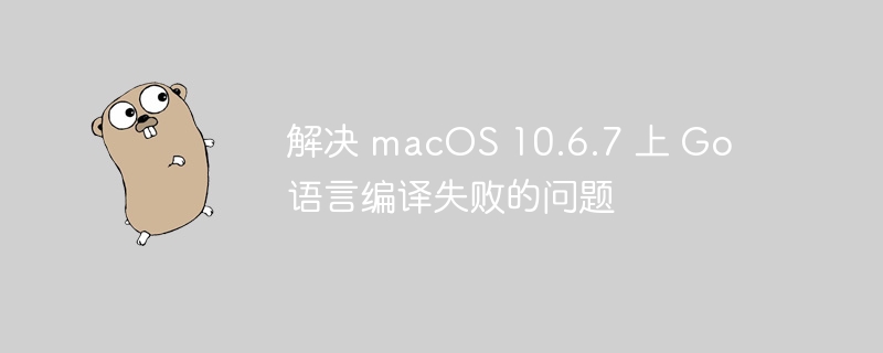 解决 macOS 10.6.7 上 Go 语言编译失败的问题