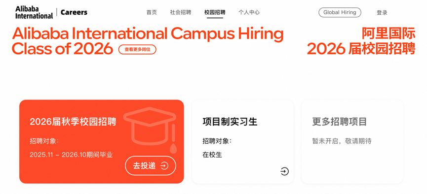 2026届毕业看过来！阿里国际招1000人！