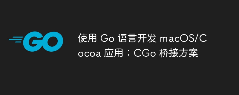 Go开发macOS应用：CGo实战教程
