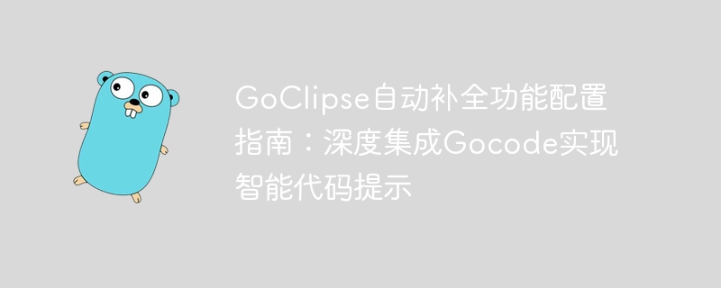 GoClipse自动补全功能配置指南：深度集成Gocode实现智能代码提示