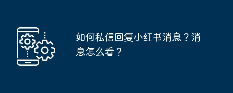 小红书私信怎么回？消息怎么查看？
