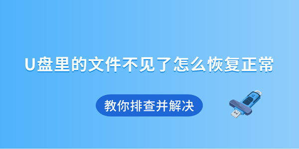 U盘文件丢失怎么恢复？详细排查与修复方法