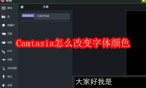 Camtasia修改字体颜色方法详解