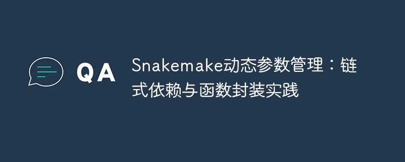 Snakemake动态参数管理：链式依赖与函数封装