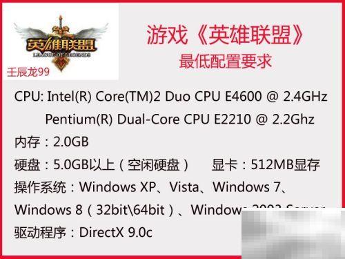 英雄联盟与Dota2配置对比解析