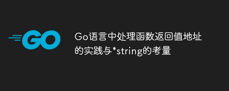Go语言\*string返回值解析与应用技巧