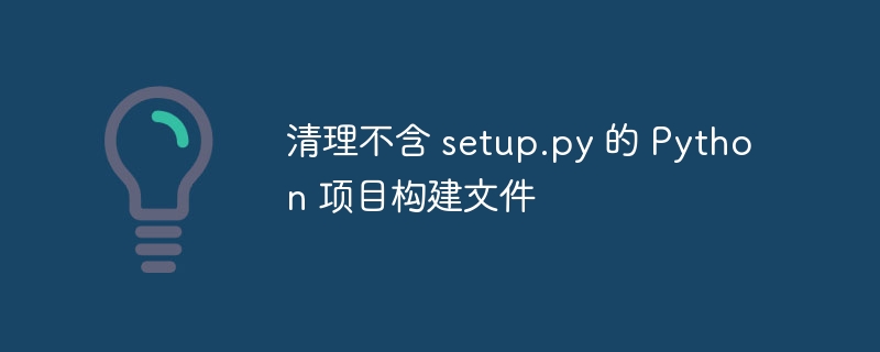 无setup.py项目构建清理指南