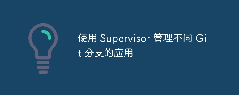 使用 Supervisor 管理不同 Git 分支的应用