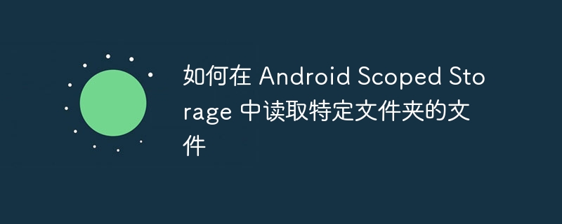 Android Scoped Storage 如何读取指定文件夹