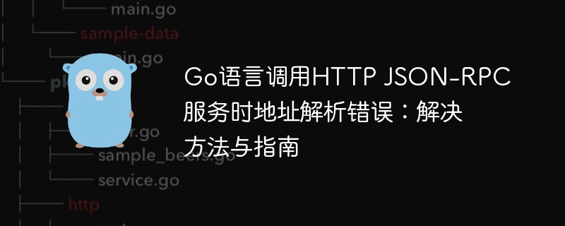 Go调用JSON-RPC报错解决方法