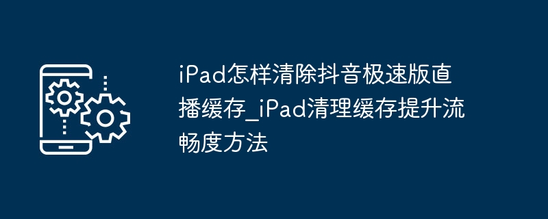 iPad清除抖音极速版直播缓存步骤