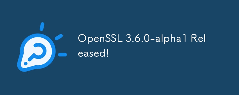 OpenSSL3.6.0-alpha1正式发布消息