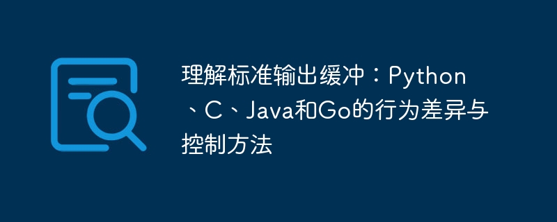 Python/C/Java/Go标准输出缓冲区别详解
