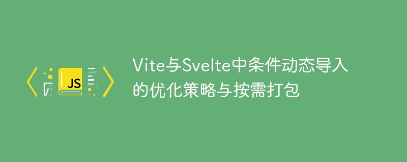 Vite与Svelte条件导入优化技巧