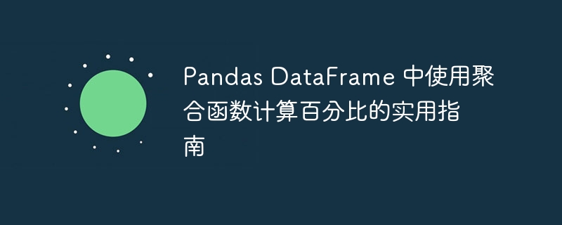 PandasDataFrame百分比聚合计算教程