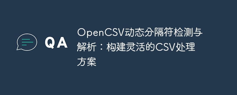 OpenCSV动态分隔符解析方法