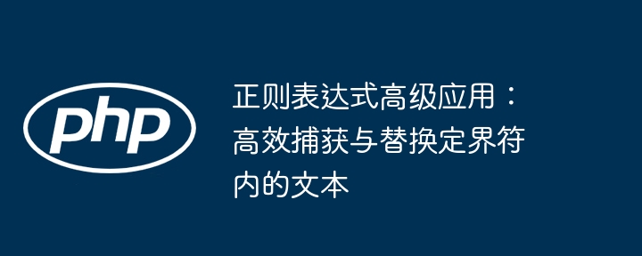 正则高级应用：文本提取与替换技巧