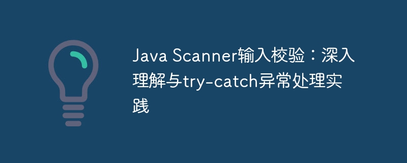 JavaScanner校验与try-catch使用教程
