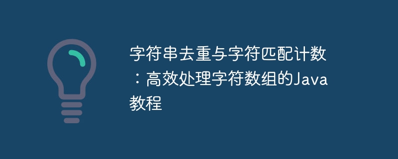 字符串去重与统计：Java高效处理方法