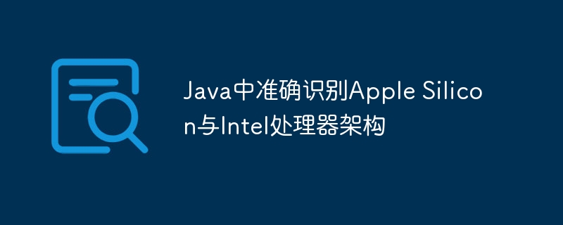Java识别AppleSilicon与Intel架构的技巧