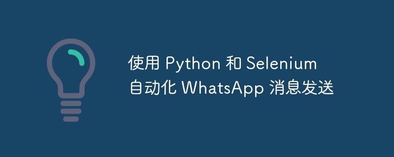 PythonSelenium发送WhatsApp消息教程