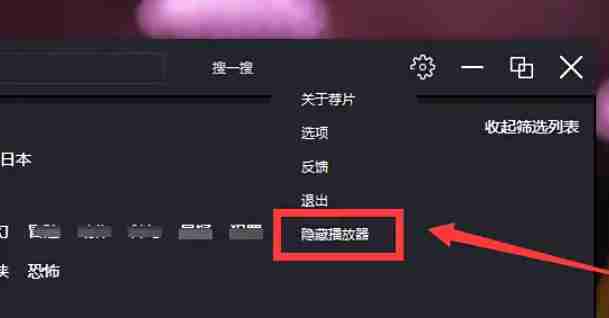 荐片电脑版怎么隐藏播放器？-荐片电脑版隐藏播放器的方法