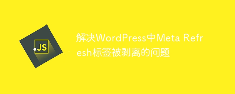 WordPress移除MetaRefresh标签解决方法