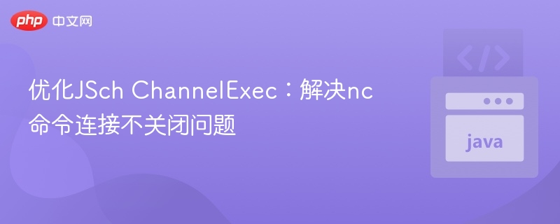 JSchChannelExec保持连接不关闭解决方法