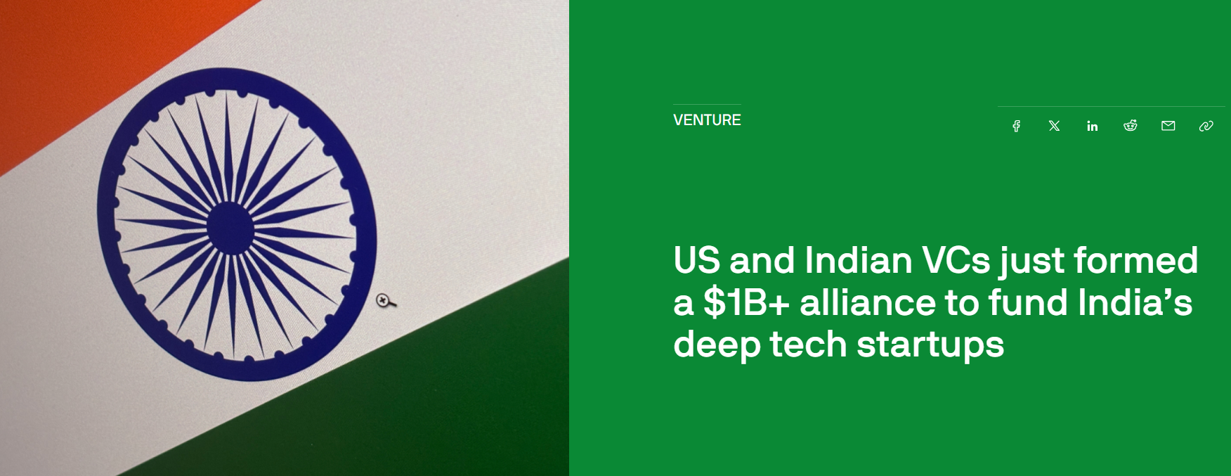 美印风投机构组建超 10 亿美元联盟,注资印度培育 AI 独角兽
