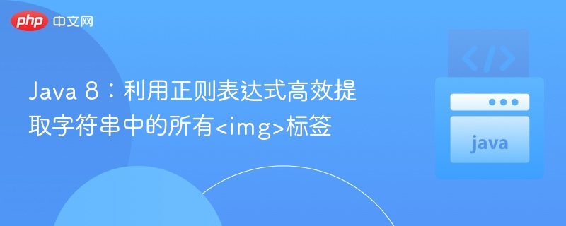 Java 8：利用正则表达式高效提取字符串中的所有<img>标签
